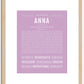 Anna | Name Art Print