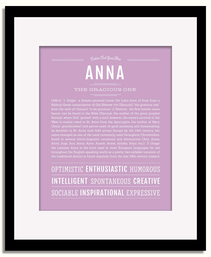 Frame Options | Lilac | Black Frame, Matted