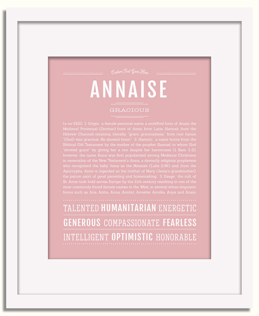 Frame Options | Dusty Rose | White Frame, Matted