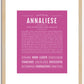 Annaliese | Name Art Print