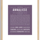 Annaliese | Name Art Print