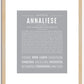 Annaliese | Name Art Print