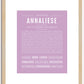 Annaliese | Name Art Print