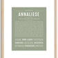 Annaliese | Name Art Print