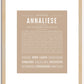 Annaliese | Name Art Print