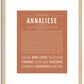 Annaliese | Name Art Print