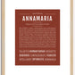 Annamaria | Name Art Print