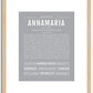 Annamaria | Name Art Print