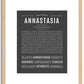 Annastasia | Name Art Print