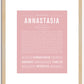 Annastasia | Name Art Print