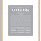 Annastasia | Name Art Print