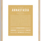 Annastasia | Name Art Print