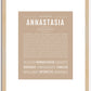 Annastasia | Name Art Print