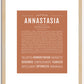 Annastasia | Name Art Print