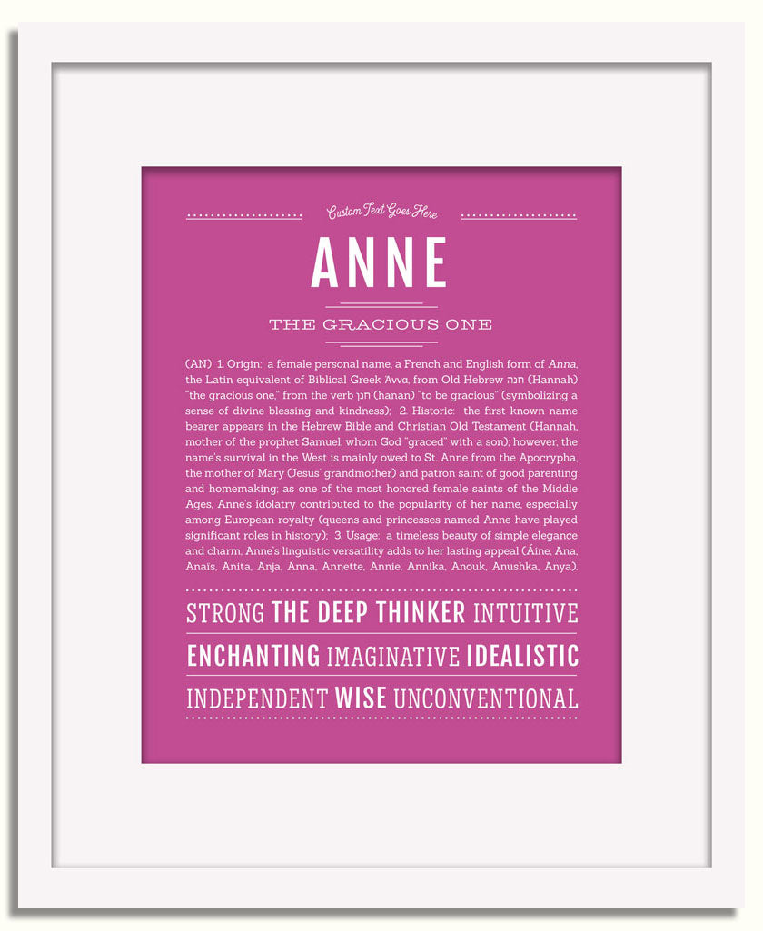 Frame Options | Dark Pink | White Frame, Matted