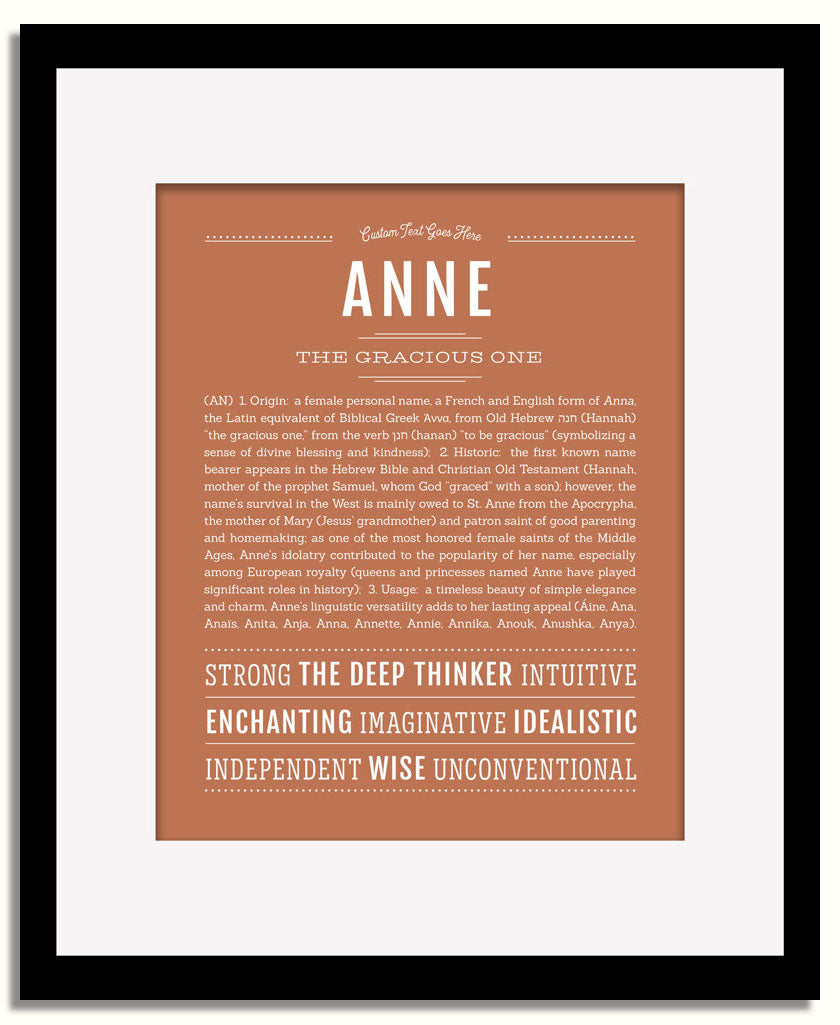 Frame Options | Terra Cotta | Black Frame, Matted