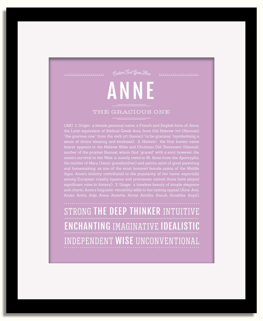 Frame Options | Lilac | Black Frame, Matted