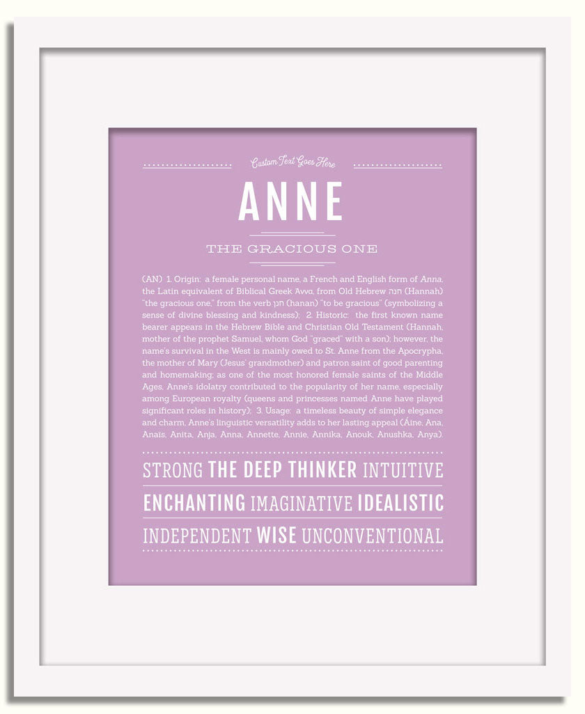 Frame Options | Lilac | White Frame, Matted