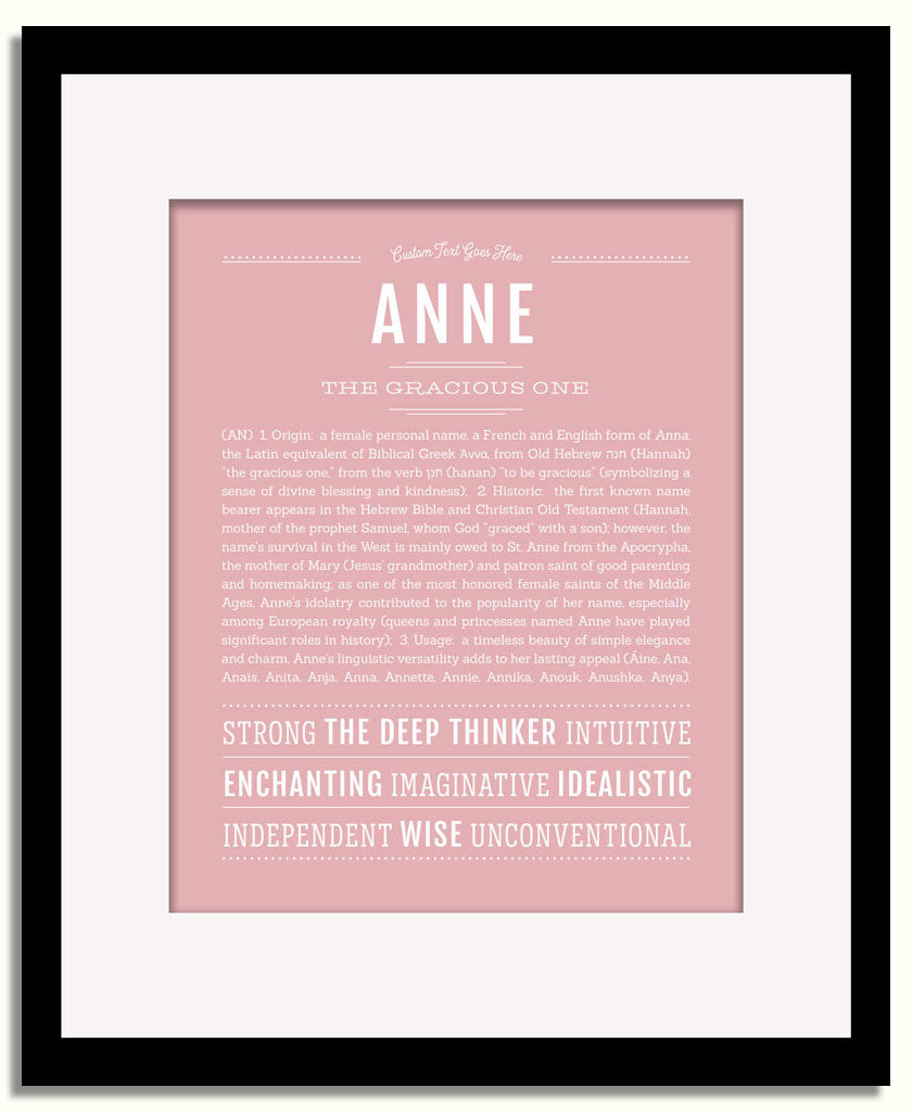 Frame Options | Dusty Rose | Black Frame, Matted