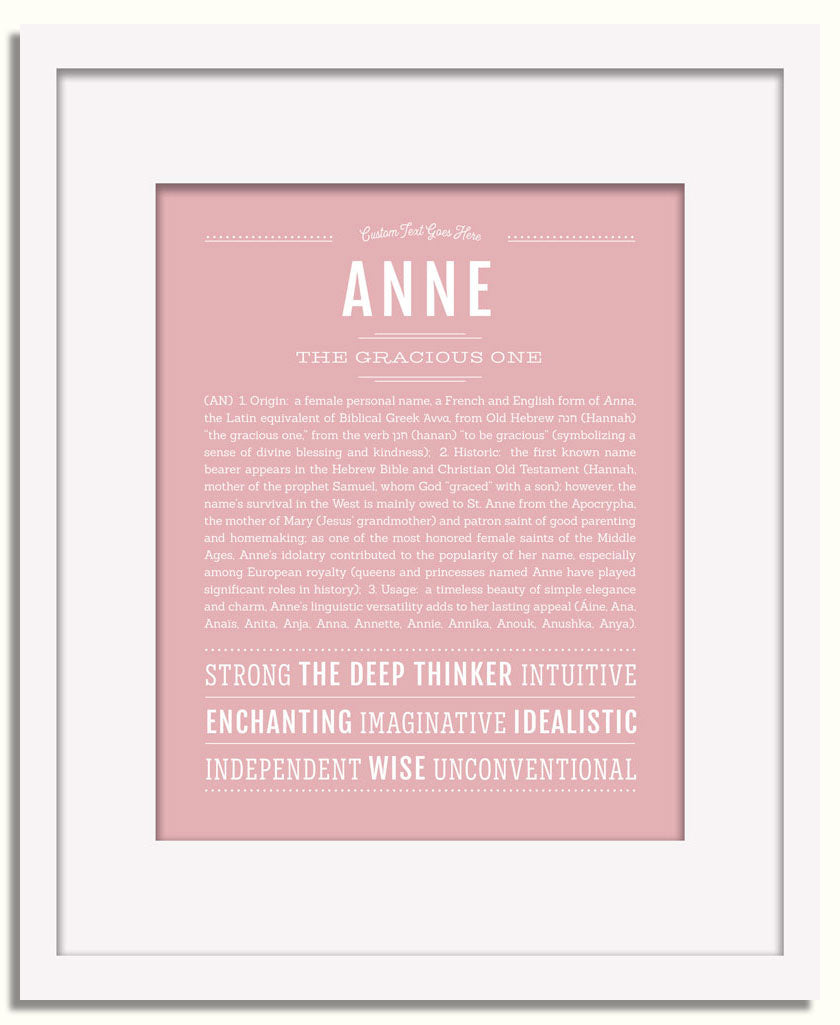 Frame Options | Dusty Rose | White Frame, Matted