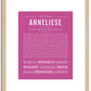 Anneliese | Name Art Print