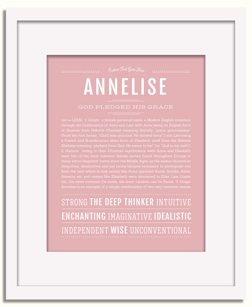 Frame Options | Dusty Rose | White Frame, Matted