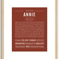 Annie | Name Art Print