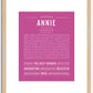 Annie | Name Art Print