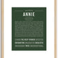 Annie | Name Art Print