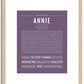 Annie | Name Art Print