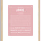 Annie | Name Art Print