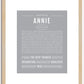 Annie | Name Art Print