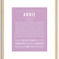 Annie | Name Art Print