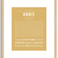 Annie | Name Art Print