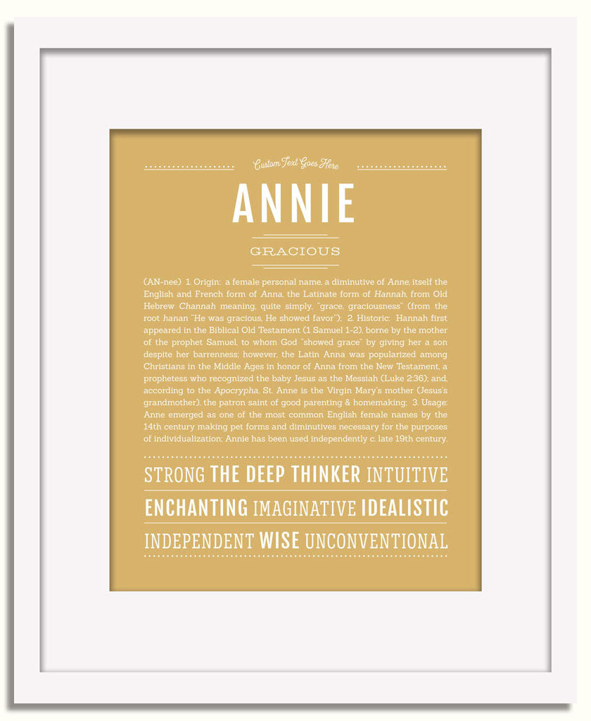 Frame Options | Matte Gold | White Frame, Matted