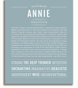 Annie | Name Art Print – Name Stories