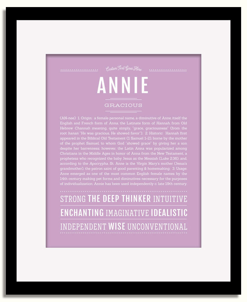 Frame Options | Lilac | Black Frame, Matted