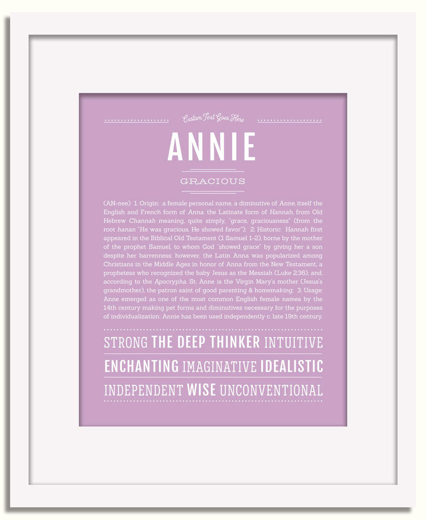 Frame Options | Lilac | White Frame, Matted