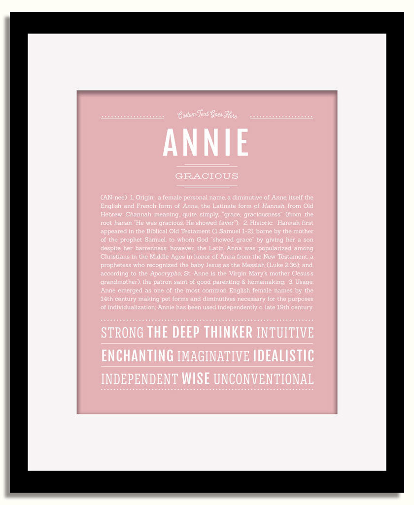 Frame Options | Dusty Rose | Black Frame, Matted