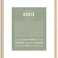 Annie | Name Art Print