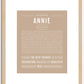 Annie | Name Art Print