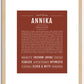 Annika | Name Art Print