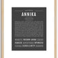 Annika | Name Art Print