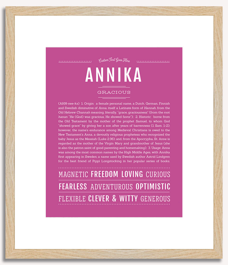 Annika | Name Art Print