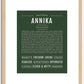 Annika | Name Art Print