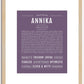 Annika | Name Art Print