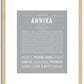 Annika | Name Art Print