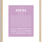 Annika | Name Art Print