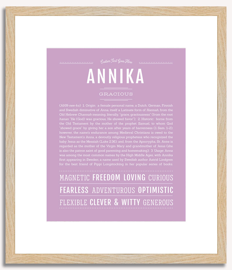 Annika | Name Art Print