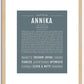 Annika | Name Art Print